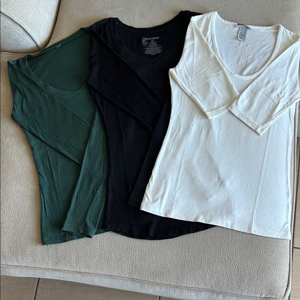 Women's Classic Tops - Black, Green, and Cream